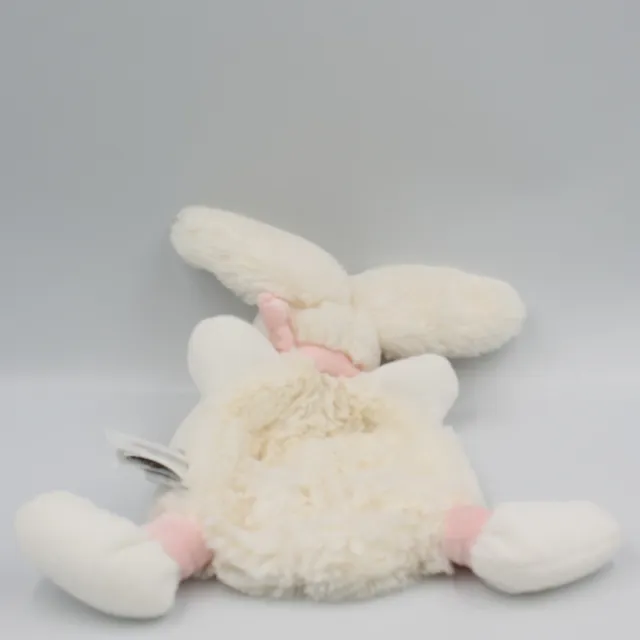 Doudou et Compagnie plat lapin blanc rose tout doux Bonbon - 20222 2