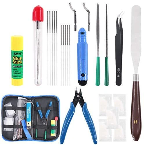 24Pieces 3D Printer Nozzle Cleaning Tool Kit Including Palette Knife Deburrin...