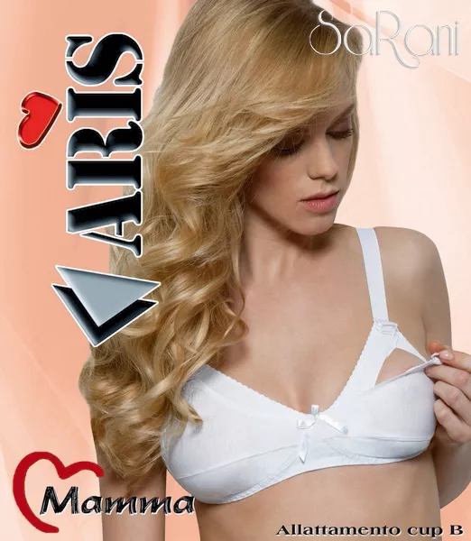 3 Reggiseni Aris Allattamento Asole Cotone Taglie Grandi Bianco art.Mamma SARANI