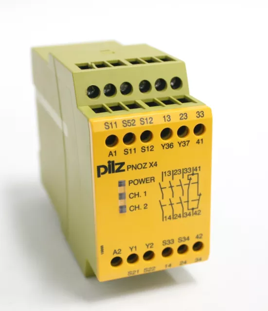 Pilz PNOZ X4 24VDC 3N/O 1N/C Emergency relay standalone Safety Gate Monitors