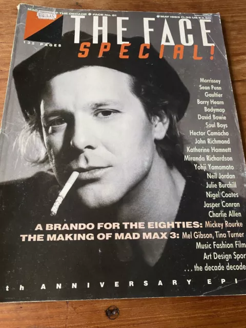 The Face magazine #61 May 1985. Mickey Rourke cover.
