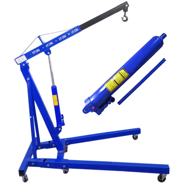 1000kg Engine Hoist Crane, TOOLCHIEF 1 Ton Mobile Folding Workshop Hoists Cranes