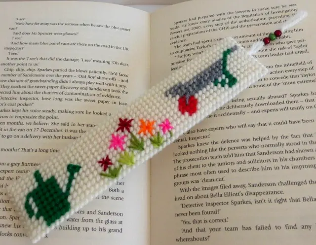 GARDEN Wheelbarrow, Flowers. Handmade bookmark. Unique Birthday, Book lover gift