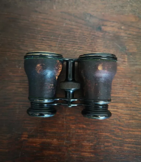 Ancienne Paire de Jumelles LEMAIRE FABt Paris Théâtre Opéra En Cuir
