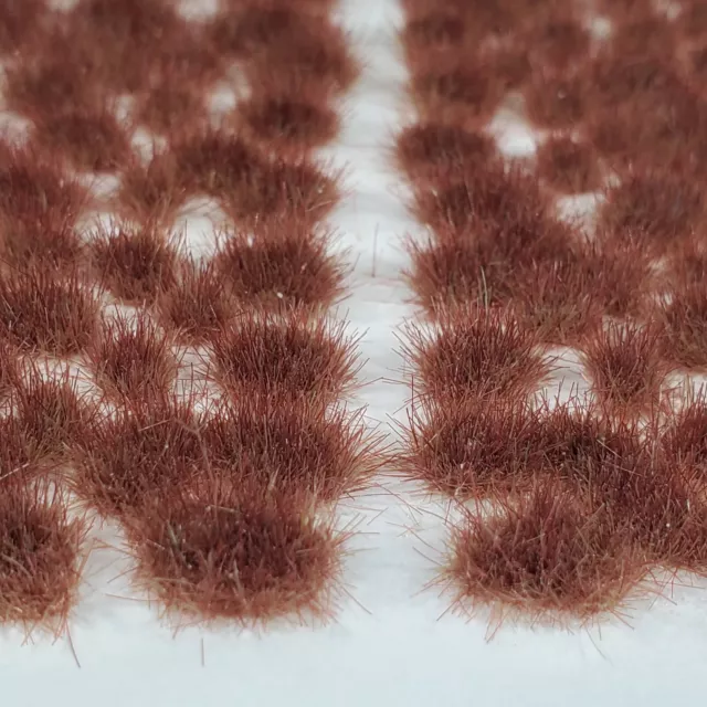 Self Adhesive Static Grass Tufts -Wargaming Terrain/Bases -Red/Brown Tundra- 4mm