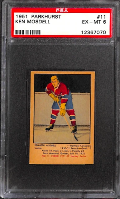 1951 Parkhurst #11 Ken Mosdell Psa 6 12367070