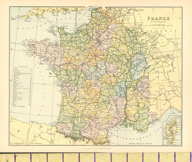 Carte Ancienne De La Manche (Normandie) 1850 - Gravure Originale Sur Papier - 47x33.3 Cm