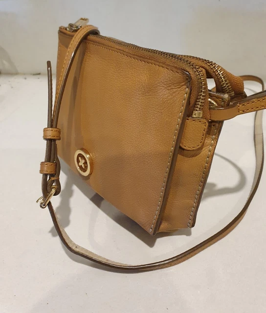 MIMCO SMALL TAN Leather 2 Compt Shoulder/Cross Body Bag Excellent