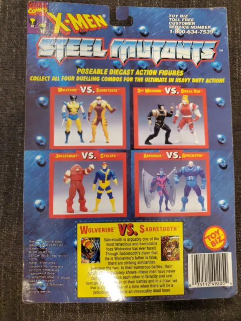 X-MEN Steel Mutants 1994 Wolverine Vs Sabretooth Action Figures Toy Biz 2