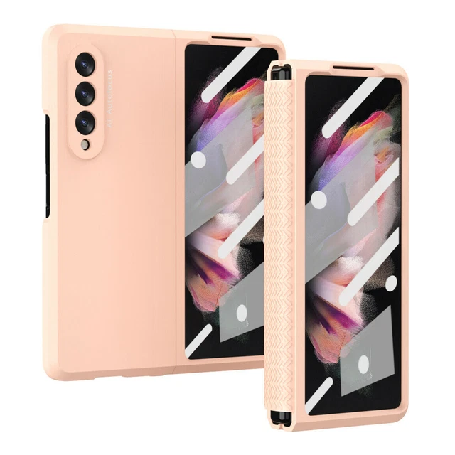 Pour Samsung Galaxy Z Fold 3 5G Coque en silicone avec protecteur d'écran