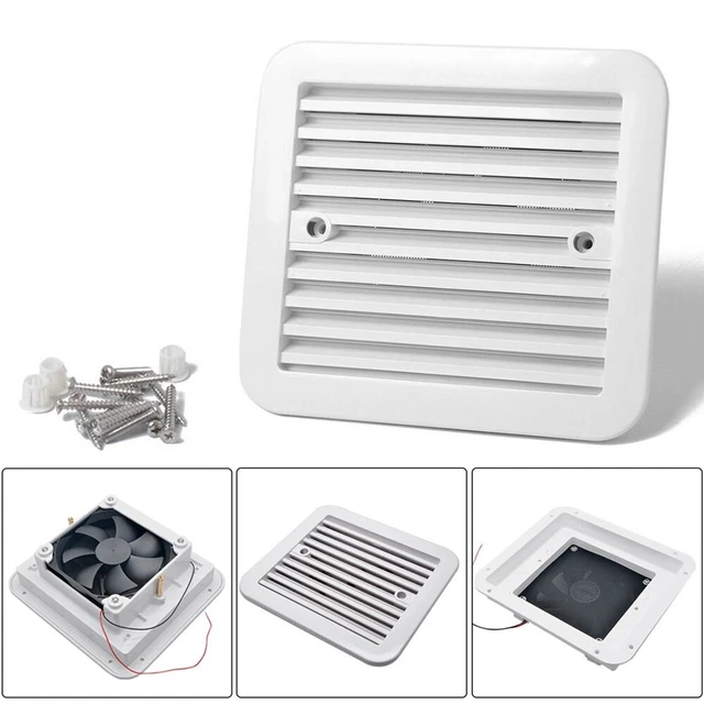 Waterproof 12V Air Vent with Fan for RV Trailer Caravan Side Air Strong Wind