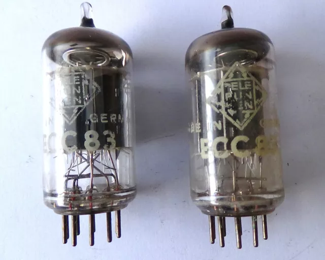 Elektronenröhren Doppeltriode ECC 83 Telefunken 2 Stück