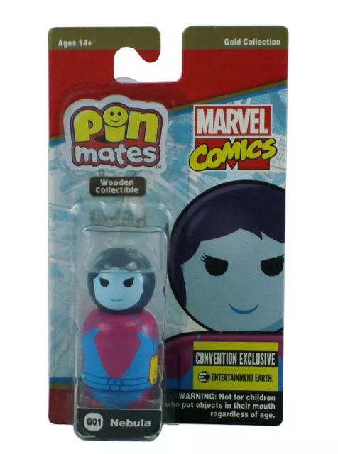 Pin Mates Nebula Restored SDCC 2018 Exclusive Wooden Figure Gold Marvel Comics