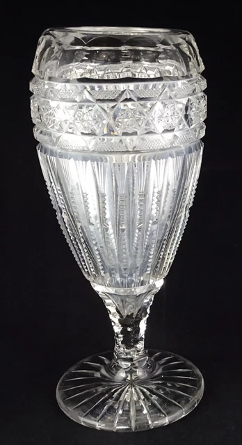 Pitkin & Brooks Signed ABP American Brilliant Period Cut Glass Vase Pitkin & Brooks Signed ABP American Brilliant Period Cut Glass Vase