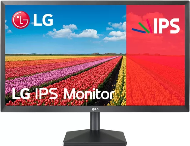 Ecran LG Noir 24 pouces, Full HD IPS avec AMD FreeSync. Comme neuf