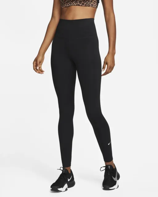 Nike One Women High-Rise Gym Sport Leggings Black Size Uk M,L Rrp £44.99 Rrp£45