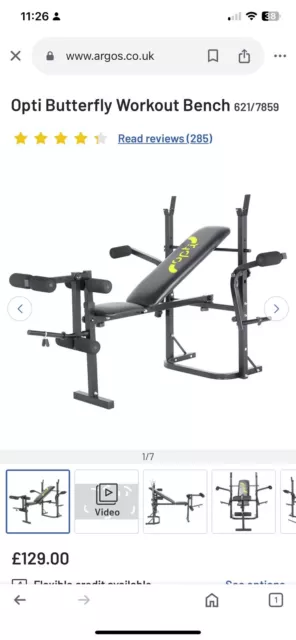 Opti butterfly workout bench ebay best sale
