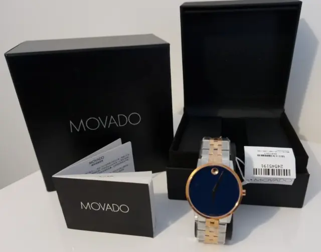 Mens Movado Museum Classic Swiss Two Tone Watch | Stainless Steel & Rose Gold