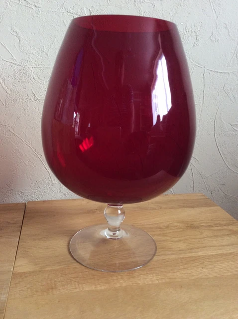 Vintage Large Cranberry Vase