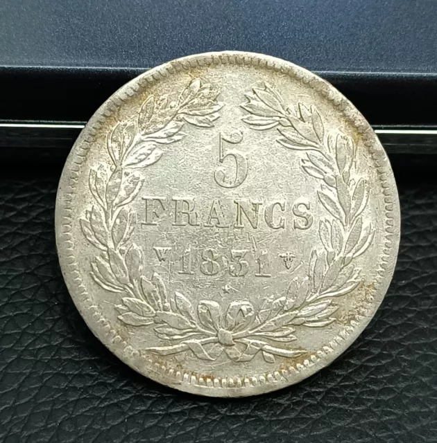 Louis Philippe 5 Francs 1831W Lille Domard Tranche En Reflief 25,05 Gr