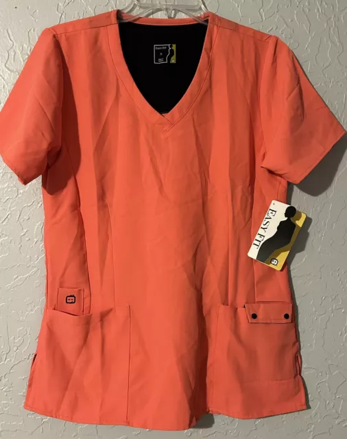 NWT WonderWink Easy Fit Women's Size Small Coral Scrub Top