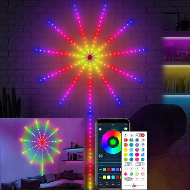 RGB Color Changing Smart Firework Lights LED Strip Lights Indoor Firework Lights