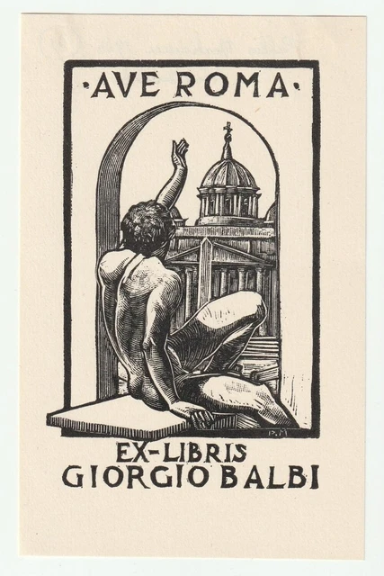 PUBLIO MORBIDUCCI: Exlibris für Giorgio Balbi
