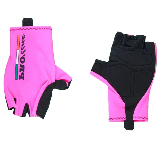 Guanti Ciclismo Bicicletta Da Corsa Estivi PRO' line Rosa Reverse All Road