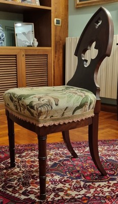 DLGF Sgabello per Tavolo da Trucco Toeletta Sedia Imbottita per Camera Sedia da Pianoforte Barocca Vintage 