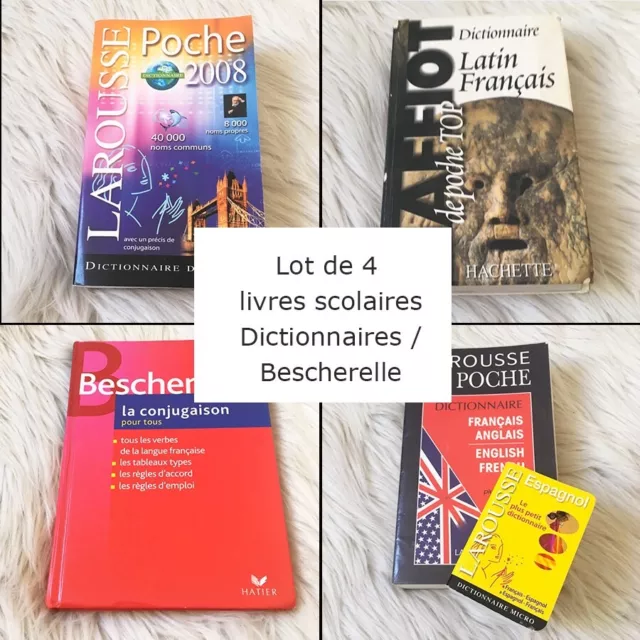 Lot de 4 livres scolaires - Dictionnaires et Bescherelle