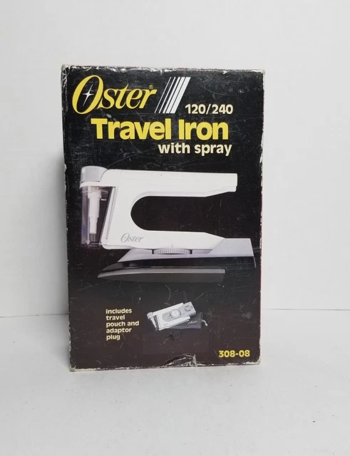 Oster Compact Travel Iron Dual Voltage with Spray  & Travel Pouch Model 308-08 3