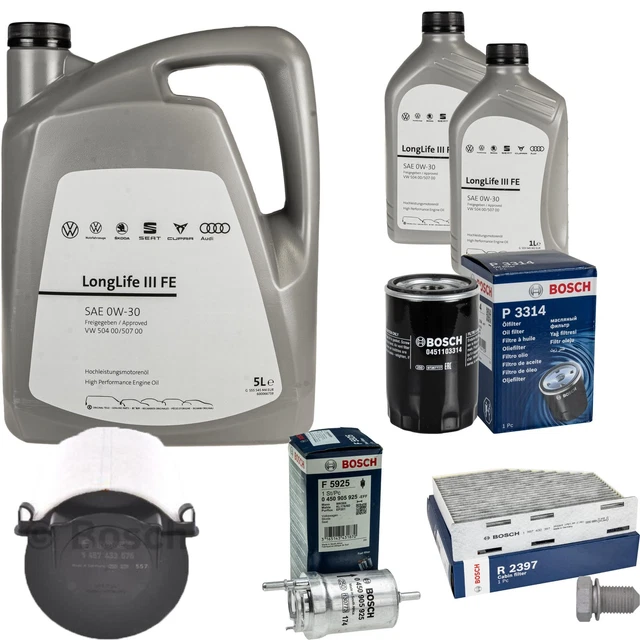 Produktbild von Inspektionspaket Wartungspaket Filterset Mit 7 L 0W-30 Motoröl LongLife