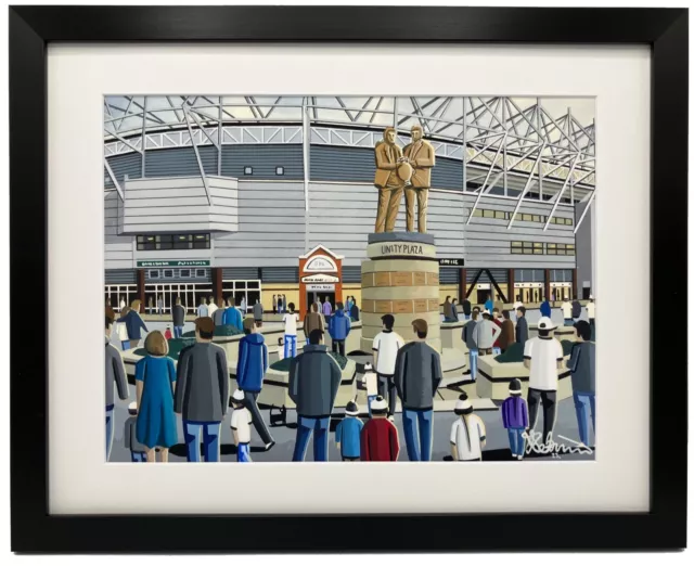 Derby County FC, Pride Park, Framed High Quality Art Print. Approx A4.