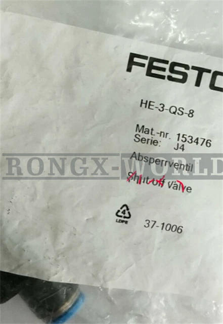1PC FESTO HE-3-QS-8 153476 globe valve New