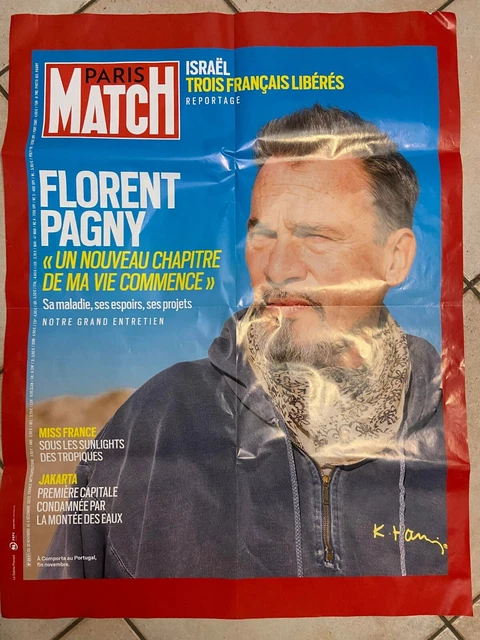 Florent Pagny   Poster Paris Match 3891 Affiche Presse Dec 2023 80 x 60