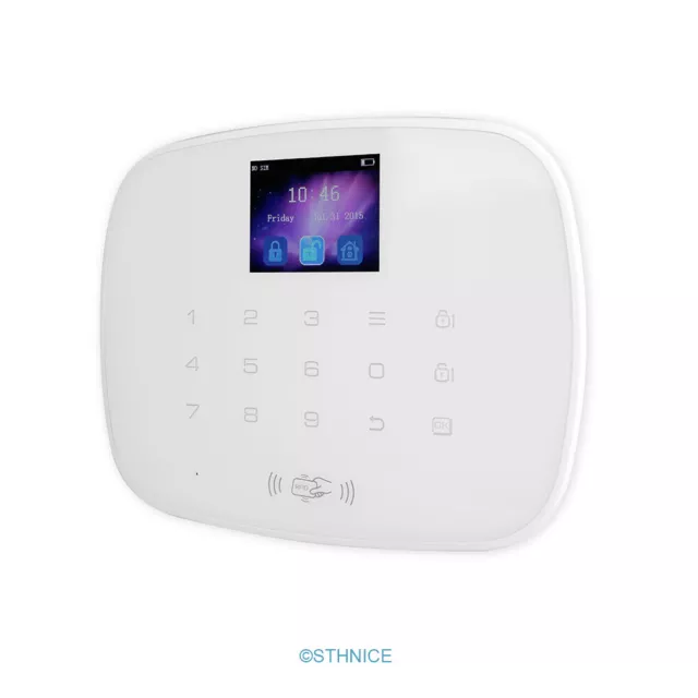 IOS/Android LCD Wireless&wired GSM SMS RFID Autodial Home Security Alarm System 3