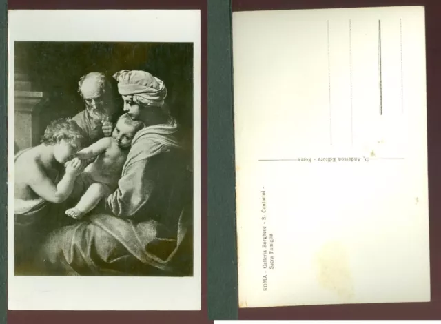 Br1710 Cartolina Quadro La Sacra Famiglia  Del Pittore S.cantarini -Nuova