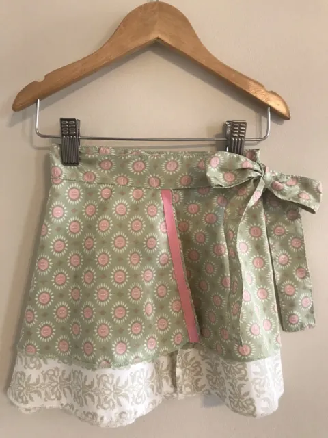 Matilda Jane Peru Wrap Skirt Girls Size 2T 2 Hotline Kayla Green Floral Adjust