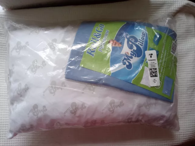 My Pillow Travel Roll & Go Pillow & Pillowcase Daybreak Blue