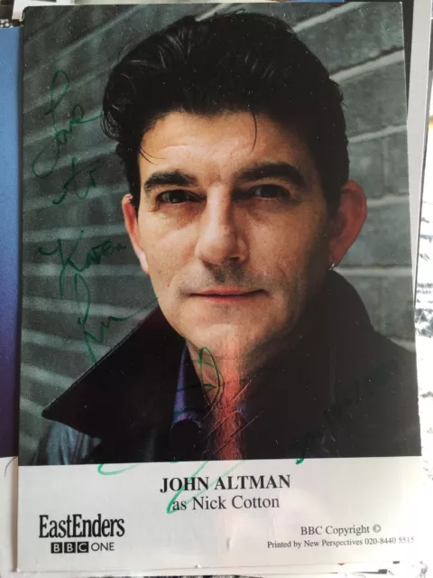 John Altman Eastenders Nick Cotton Hand Signed Personalised