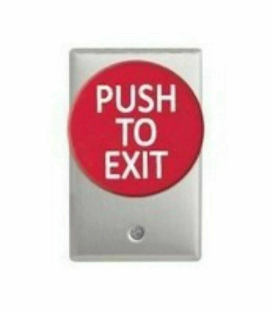 Camden Door Controls Red Pneumatic Mushroom Button Engraved CM-5085RPTE