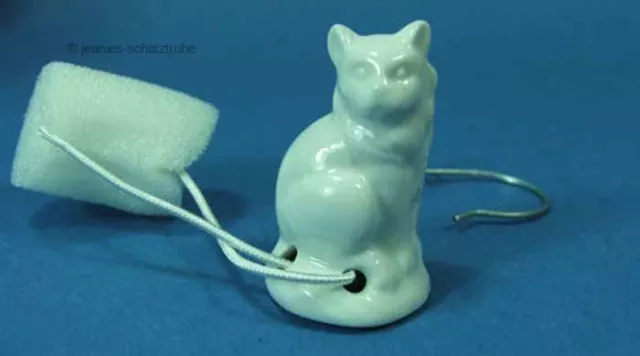Tropfenfänger Katze, Perserkatze, weiß, Lindner Porzellan