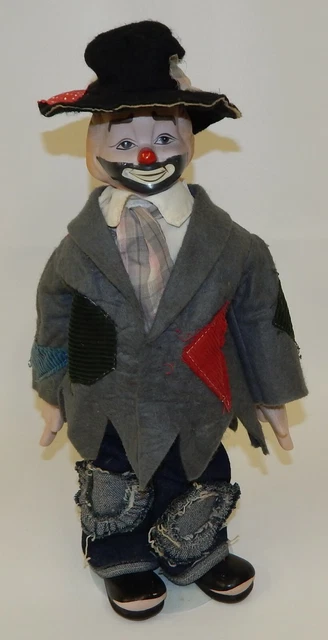 The Heritage Mint 16" Porcelain Clown Hobo Doll