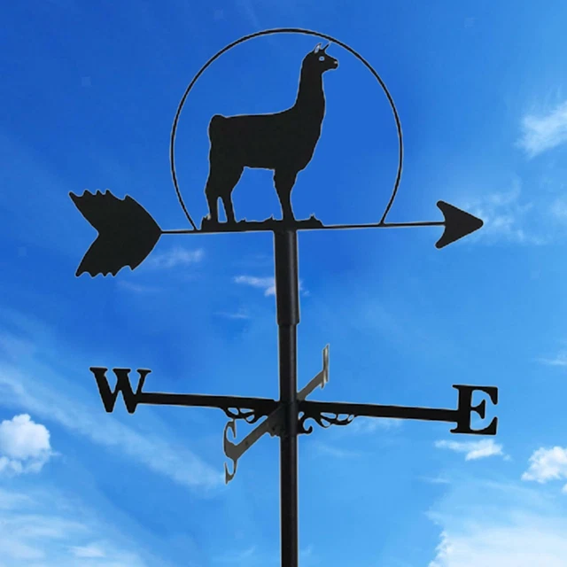 Rooster Weathervane - Metal Garden Decor, Colorful Iron Weather Vane For Roofs, Fences, Yard