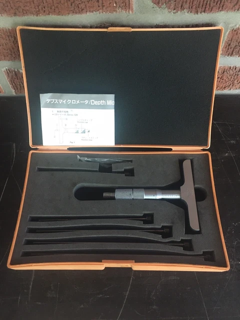 Mitutoyo 129-132 Depth Micrometer 0"-6" X .001", DMC4-6"
