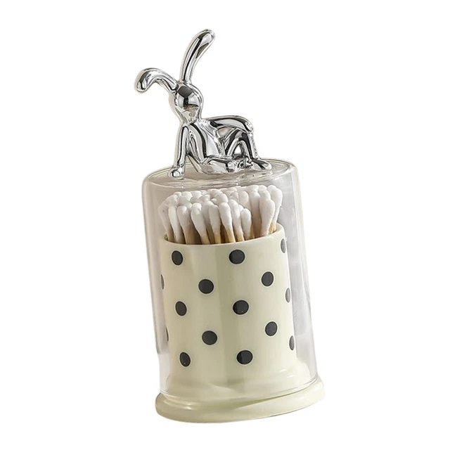 Agatige Boîte à Cotons-Tiges Mouton Mignon - Distributeur Salle De Bain Avec Couvercle