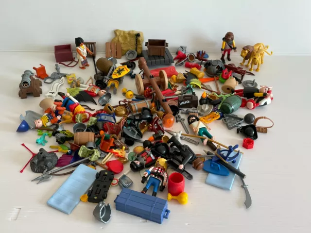 PLAYMOBIL espace vintage : Lot véhicule + personnages + pièces