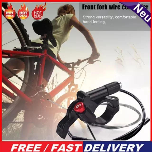 Mountain Bike Front Fork Remote Lockout Lever with Inner Cable + Housing