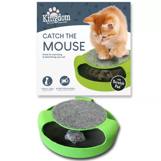 Catch The Mouse Moving Cat Toy Interactive Plush Scratching Claw Mat Kitten G871