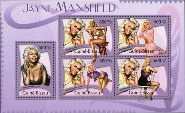 Jayne Mansfield Stamp American Actress Singer S/S MNH #5788-5792